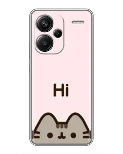 Чехол для Xiaomi Redmi Note 13 Pro Plus с картинкой «Пушин говорит Hi» Чехол для Xiaomi Redmi Note 13 Pro Plus с картинкой «Пушин говорит Hi»