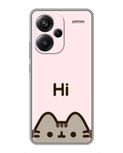 Чехол для Xiaomi Redmi Note 13 Pro Plus с картинкой «Пушин говорит Hi» Чехол для Xiaomi Redmi Note 13 Pro Plus с картинкой «Пушин говорит Hi»