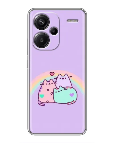 Чехол для Xiaomi Redmi Note 13 Pro Plus с картинкой «Радужные Пушины» Чехол для Xiaomi Redmi Note 13 Pro Plus с картинкой «Радужные Пушины»