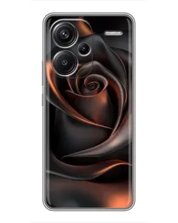 Чохол для Xiaomi Redmi Note 13 Pro Plus з картинкою «Шовкова чорна троянда»