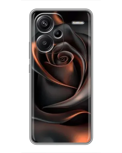 Чохол для Xiaomi Redmi Note 13 Pro Plus з картинкою «Шовкова чорна троянда»