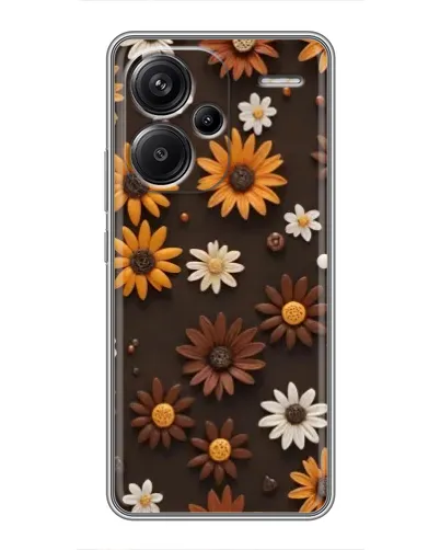 Чохол для Xiaomi Redmi Note 13 Pro Plus з картинкою «Візерунок з маленьких соняшників»