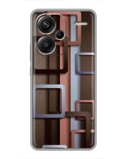 Чохол для Xiaomi Redmi Note 13 Pro Plus з картинкою «Коричневі об'ємні квадрати» Чохол для Xiaomi Redmi Note 13 Pro Plus з картинкою «Коричневі об'ємні квадрати»