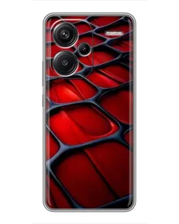Чохол для Xiaomi Redmi Note 13 Pro Plus з картинкою «Червона глянцева сітка» Чохол для Xiaomi Redmi Note 13 Pro Plus з картинкою «Червона глянцева сітка»