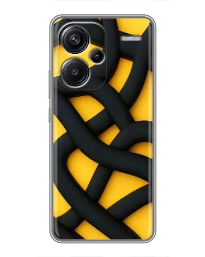 Чохол для Xiaomi Redmi Note 13 Pro Plus з картинкою «Чорне жовте переплетення» Чохол для Xiaomi Redmi Note 13 Pro Plus з картинкою «Чорне жовте переплетення»