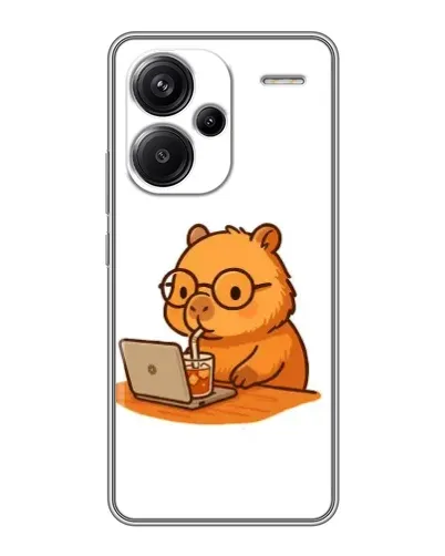Чохол для Xiaomi Redmi Note 13 Pro Plus з картинкою «Капібара з ноутбуком» Чохол для Xiaomi Redmi Note 13 Pro Plus з картинкою «Капібара з ноутбуком»