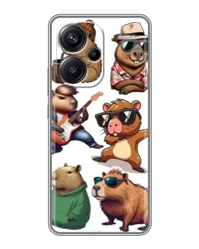 Чохол для Xiaomi Redmi Note 13 Pro Plus з картинкою «Круті капібари музиканти» Чохол для Xiaomi Redmi Note 13 Pro Plus з картинкою «Круті капібари музиканти»