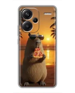 Чохол для Xiaomi Redmi Note 13 Pro Plus з картинкою «Капібара з піцою» Чохол для Xiaomi Redmi Note 13 Pro Plus з картинкою «Капібара з піцою»