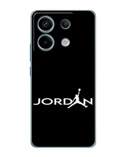 Чехол для Xiaomi Redmi Note 13 Pro с картинкой «Jordan White Logo»