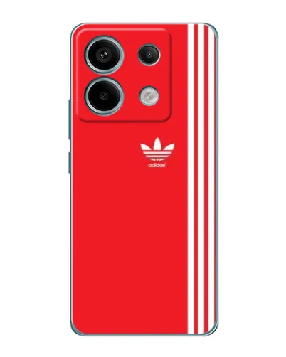 Чехол для Xiaomi Redmi Note 13 Pro с картинкой «Красный минимализм Adidas»
