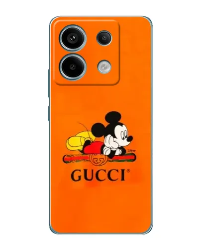 Чехол для Xiaomi Redmi Note 13 Pro с картинкой «Микки Маус Gucci — оранж» Чехол для Xiaomi Redmi Note 13 Pro с картинкой «Микки Маус Gucci — оранж»