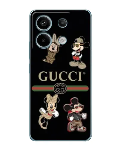 Чехол для Xiaomi Redmi Note 13 Pro с картинкой «Gucci — герои Disney и монограмма» Чехол для Xiaomi Redmi Note 13 Pro с картинкой «Gucci — герои Disney и монограмма»
