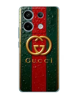 Чохол для Xiaomi Redmi Note 13 Pro з картинкою «Gucci — фірмова смуга та золото» Чохол для Xiaomi Redmi Note 13 Pro з картинкою «Gucci — фірмова смуга та золото»