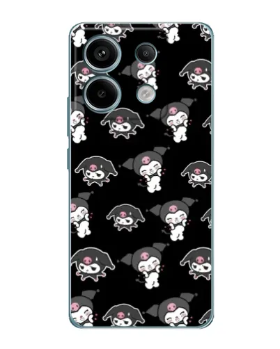 Чехол для Xiaomi Redmi Note 13 Pro с картинкой «Черный паттерн Kuromi» Чехол для Xiaomi Redmi Note 13 Pro с картинкой «Черный паттерн Kuromi»