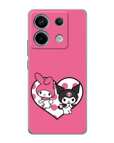 Чехол для Xiaomi Redmi Note 13 Pro с картинкой «Kuromi и My Melody» Чехол для Xiaomi Redmi Note 13 Pro с картинкой «Kuromi и My Melody»