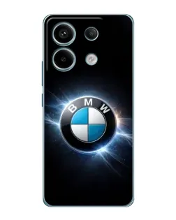 Чехол для Xiaomi Redmi Note 13 Pro с картинкой «BMW — неоновое сияние»