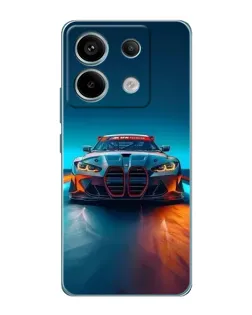 Чохол для Xiaomi Redmi Note 13 Pro з картинкою «BMW — вогні неону»