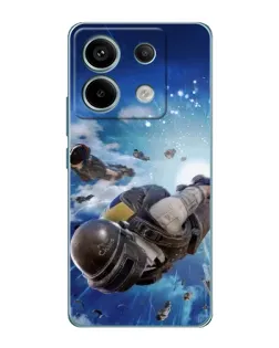Чохол для Xiaomi Redmi Note 13 Pro з картинкою «Десант PUBG — стрибок»