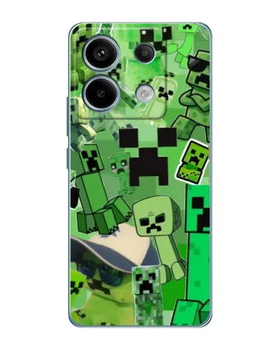 Чехол для Xiaomi Redmi Note 13 Pro с картинкой «Криперы Minecraft»