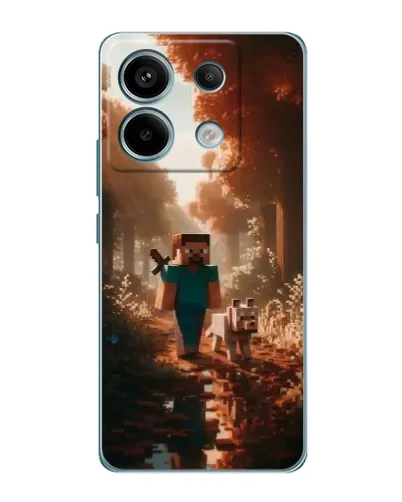Чехол для Xiaomi Redmi Note 13 Pro с картинкой «Стив в лесу»