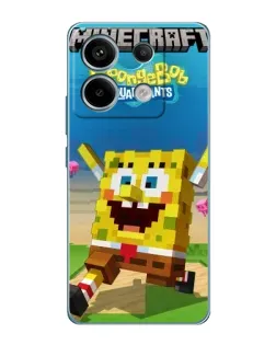 Чохол для Xiaomi Redmi Note 13 Pro з картинкою «Губка Боб Minecraft» Чохол для Xiaomi Redmi Note 13 Pro з картинкою «Губка Боб Minecraft»