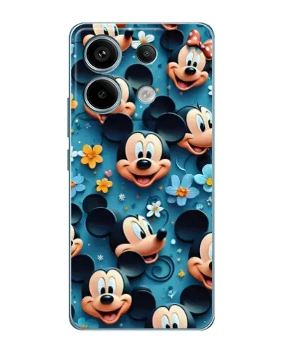 Чехол для Xiaomi Redmi Note 13 Pro с картинкой «Паттерн Микки и Минни»