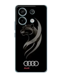 Чехол для Xiaomi Redmi Note 13 Pro с картинкой «Графика — пантера и Audi»