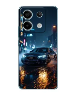 Чехол для Xiaomi Redmi Note 13 Pro с картинкой «Ночной город и Audi»