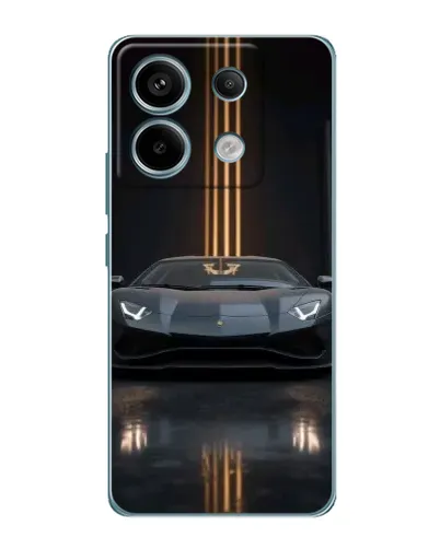 Чохол для Xiaomi Redmi Note 13 Pro з картинкою «Lamborghini золоті лінії»
