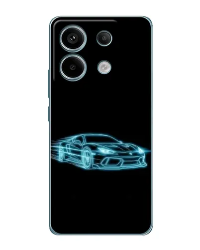 Чохол для Xiaomi Redmi Note 13 Pro з картинкою «Неоновий контур Lamborghini»