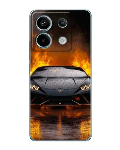 Чохол для Xiaomi Redmi Note 13 Pro з картинкою «Lamborghini у вогні»
