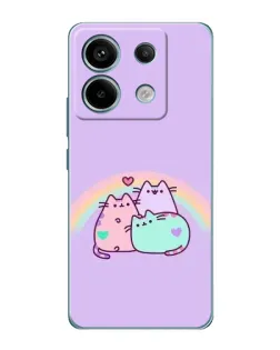 Чехол для Xiaomi Redmi Note 13 Pro с картинкой «Радужные Пушины»