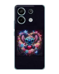 Чехол для Xiaomi Redmi Note 13 Pro с картинкой «Stitch в цветах»