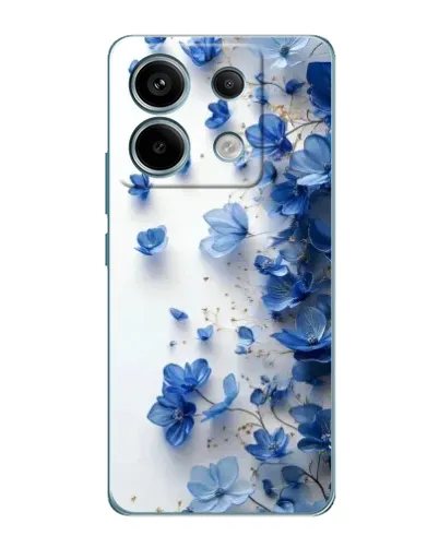 Чехол для Xiaomi Redmi Note 13 Pro с картинкой «Голубой цветочный каскад»