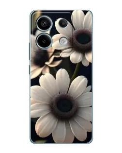 Чехол для Xiaomi Redmi Note 13 Pro с картинкой «Белые маргаритки макро»