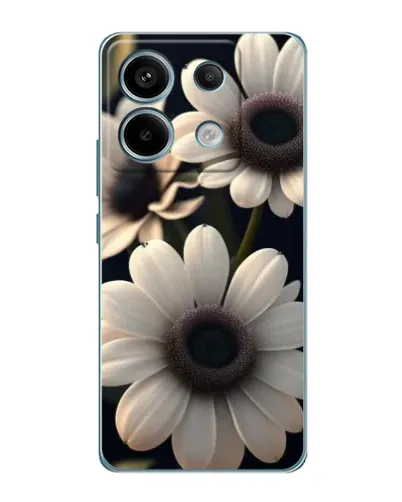 Чехол для Xiaomi Redmi Note 13 Pro с картинкой «Белые маргаритки макро»