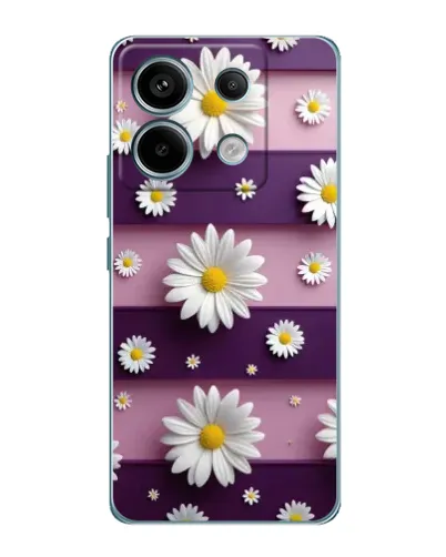 Чехол для Xiaomi Redmi Note 13 Pro с картинкой «Ромашки на фиолетовом»
