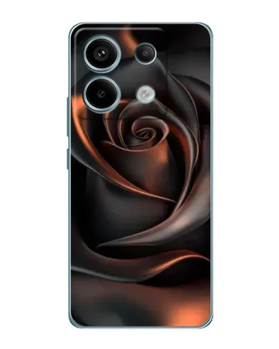 Чехол для Xiaomi Redmi Note 13 Pro с картинкой «Шелковая черная роза»