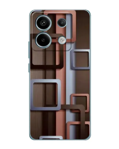Чехол для Xiaomi Redmi Note 13 Pro с картинкой «Коричневые объемные квадраты» Чехол для Xiaomi Redmi Note 13 Pro с картинкой «Коричневые объемные квадраты»