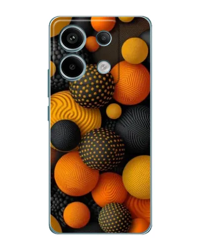 Чехол для Xiaomi Redmi Note 13 Pro с картинкой «Объемные оранжевые сферы» Чехол для Xiaomi Redmi Note 13 Pro с картинкой «Объемные оранжевые сферы»
