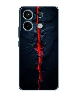 Чехол для Xiaomi Redmi Note 13 Pro с картинкой «Kрасная лавовая трещина»