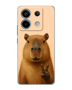 Чехол для Xiaomi Redmi Note 13 Pro с картинкой «Капибара виктория»