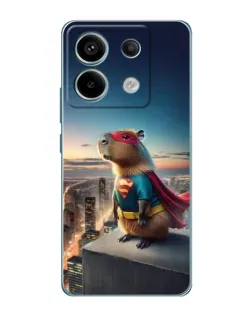 Чехол для Xiaomi Redmi Note 13 Pro с картинкой «Капи-мен супергерой»