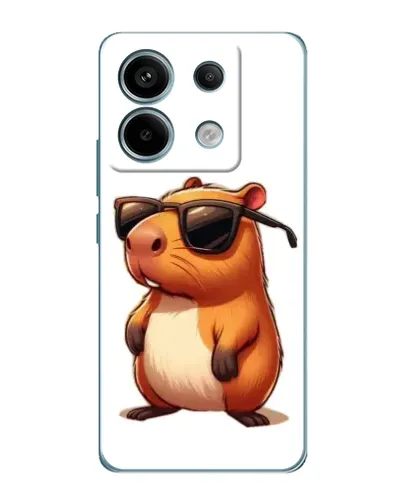 Чехол для Xiaomi Redmi Note 13 Pro с картинкой «Капибара в очках»