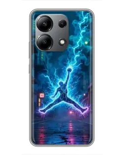 Чохол для Xiaomi Redmi Note 13 (4G) з картинкою «Jordan Gold Jumpman»