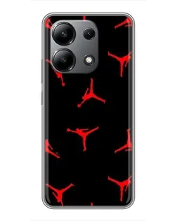 Чохол для Xiaomi Redmi Note 13 (4G) з картинкою «Jordan Red Pattern»