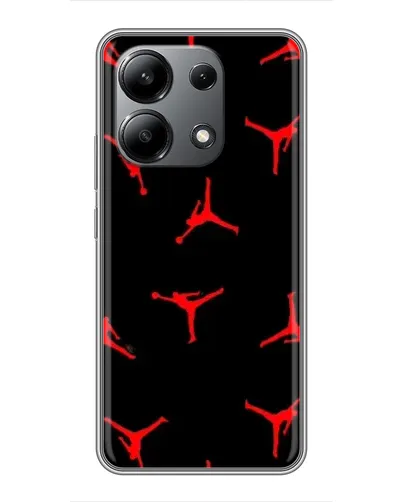 Чохол для Xiaomi Redmi Note 13 (4G) з картинкою «Jordan Red Pattern»