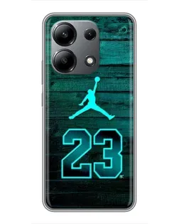 Чохол для Xiaomi Redmi Note 13 (4G) з картинкою «Jordan Cyan 23»