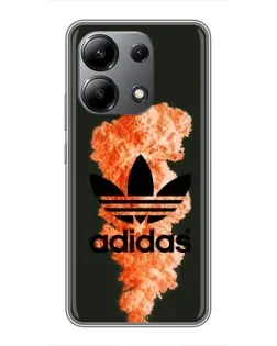 Чехол для Xiaomi Redmi Note 13 (4G) с картинкой «Оранжевый дым Adidas»