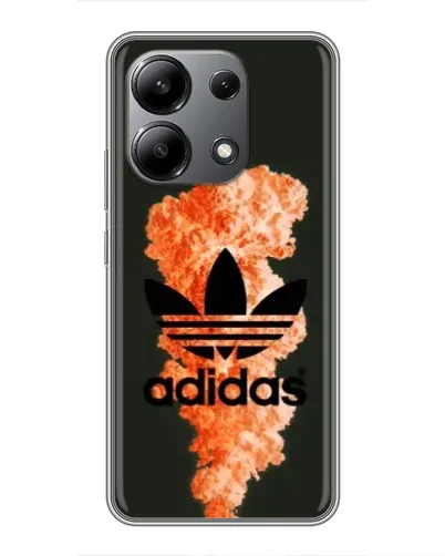 Чехол для Xiaomi Redmi Note 13 (4G) с картинкой «Оранжевый дым Adidas»